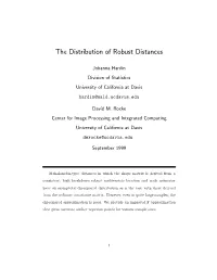The Distribution of Robust Distances