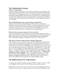 The Endowment Concept the Biblical Basis for Endowments