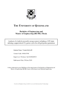 Analysis of a Hybrid Renewable Energy System Including a CST Plant Utilising a Supercritical CO2 Power Cycle for Off-Grid Power Generation