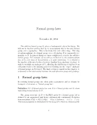 Formal Group Laws
