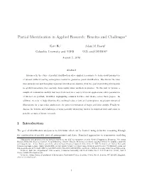 Partial Identification in Applied Research