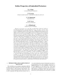 Stellar Properties of Embedded Protostars