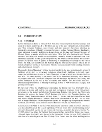 Chapter 5. Historic Resources 5.1 Introduction