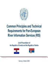 Common Principles and Technical Requirements for Pan-European River Information Services (RIS)