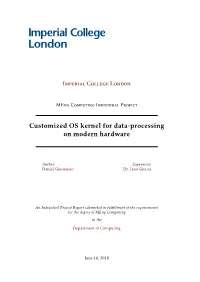 Customized OS Kernel for Data-Processing on Modern Hardware