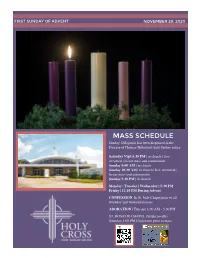First Sunday of Advent November 29, 2020
