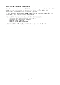 Nextzxos API (Updated 2 Sep 2018)
