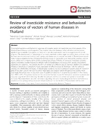 Review of Insecticide Resistance and Behavioral Avoidance of Vectors Of