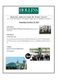 Updated Paris II Program