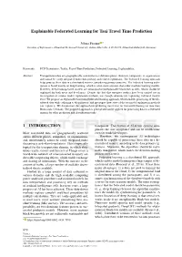 Explainable Federated Learning for Taxi Travel Time Prediction