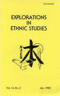 Explorations in Ethnic Studies