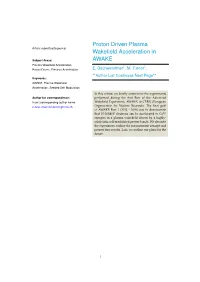 Proton Driven Plasma Wakefield Acceleration in AWAKE