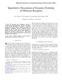 Quantitative Description of Genomic Evolution of Olfactory Receptors