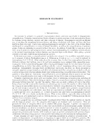 RESEARCH STATEMENT 1. Introduction My Interests Lie