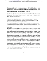 Computational Proteogenomic Identification and Functional