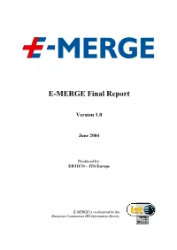 E-MERGE Final Report