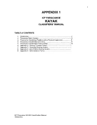 Kayak Classifiers's Manual