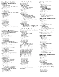 Mass Effect 3 Checklist