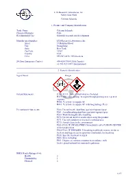 Material Safety Data Sheet