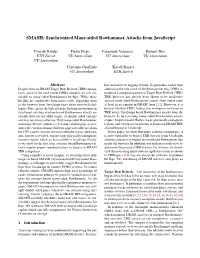SMASH: Synchronized Many-Sided Rowhammer Attacks from Javascript