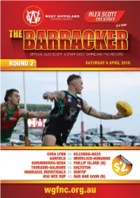WGFNC Barracker Round 2, 2019