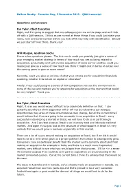 Balfour Beatty Q&A Transcript