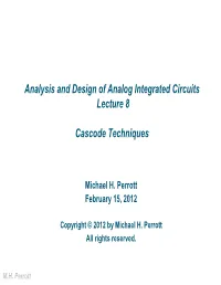 Cascode Techniques