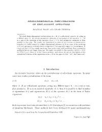 Finite-Dimensional Perturbations of Self-Adjoint Operators