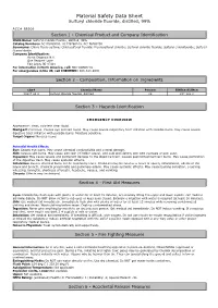 Material Safety Data Sheet