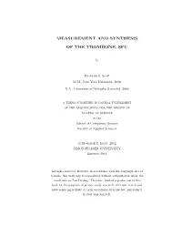 Measurement and Synthesis of the Trombone, SFU