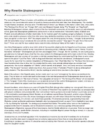 Why Rewrite Shakespeare? | the New Yorker