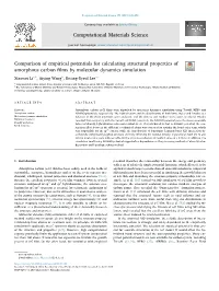 Comparison of Empirical Potentials for Calculating Structural Properties Of