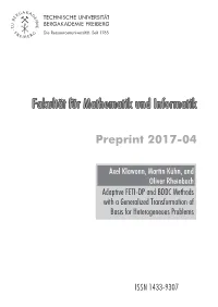 Fakultät Für Mathematik Und Informatik