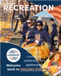Fall 2021 Longmont Recreation Activity Guide