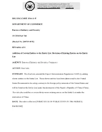 Billing Code 3510-33-P Department