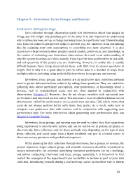 Chapter 5. Interviews, Focus Groups, and Surveys