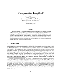 Comparative Tangkhul∗