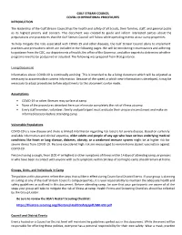 COVID-19 Operating Procedures