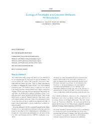 Ecology of Freshwater and Estuarine Wetlands: an Introduction