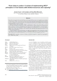 From Ideas to Action: a Review of Implementing HELP Principles in River Basins with Limited Resources and Capacity