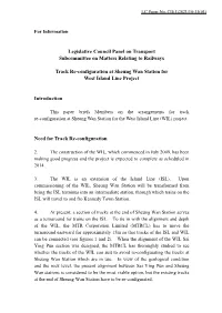 Legislative Council Panel on Transport Subcommittee on Matters Relating to Railways