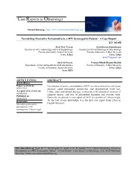 Necrotizing Ulcerative Periodontitis in a HIV Seronegative Patient