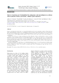 Survey of Harbours in Newfoundland for Indigenous and Non-Indigenous Ascidians and an Analysis of Their Cytochrome C Oxidase I Gene Sequences