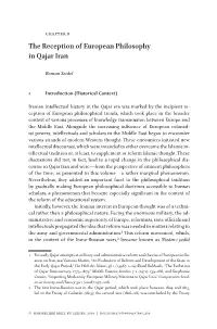 The Reception of European Philosophy in Qajar Iran
