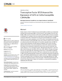 Transcription Factor SP2 Enhanced the Expression of Cd14 in Colitis-Susceptible C3H/Hejbir