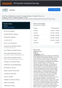X57 Bus Time Schedule & Line Route