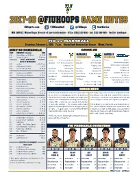 2017-18 @Fiuhoops Game Notes