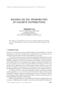 Bounds on Tail Probabilities of Discrete Distributions