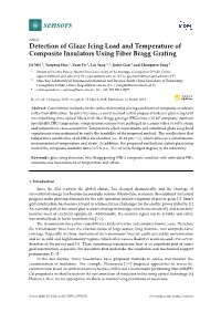 Detection of Glaze Icing Load and Temperature of Composite Insulators Using Fiber Bragg Grating