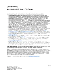 [MS-SHLLINK]: Shell Link (.LNK) Binary File Format